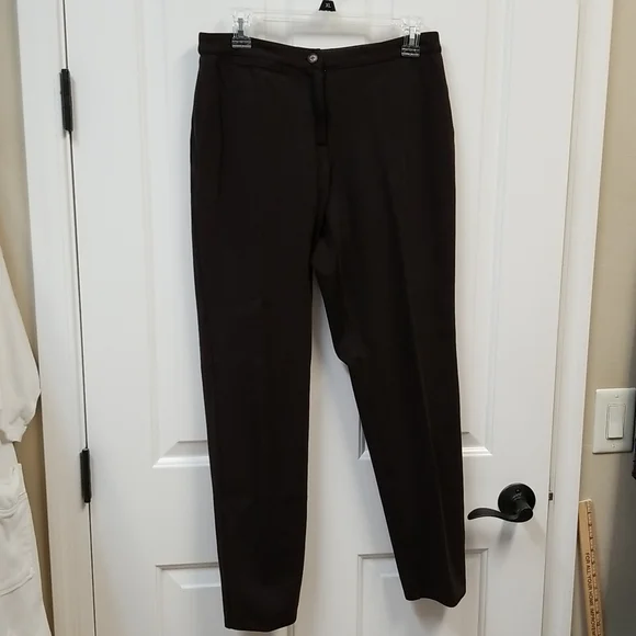 J Jill brown stretch pants sz 8 - Picture 1 of 4